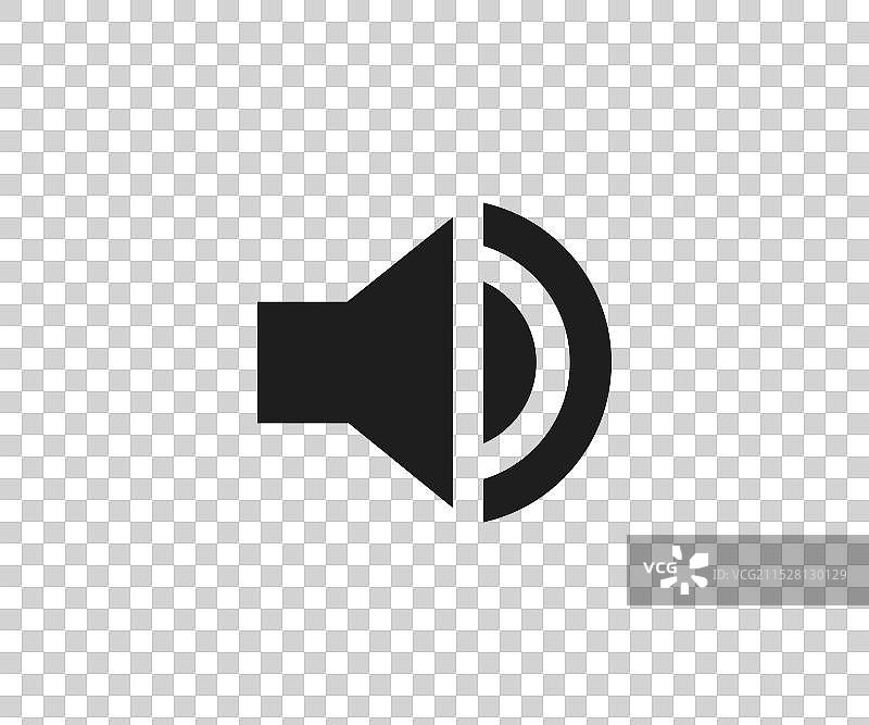 扬声器图标和音频图标符号图片素材