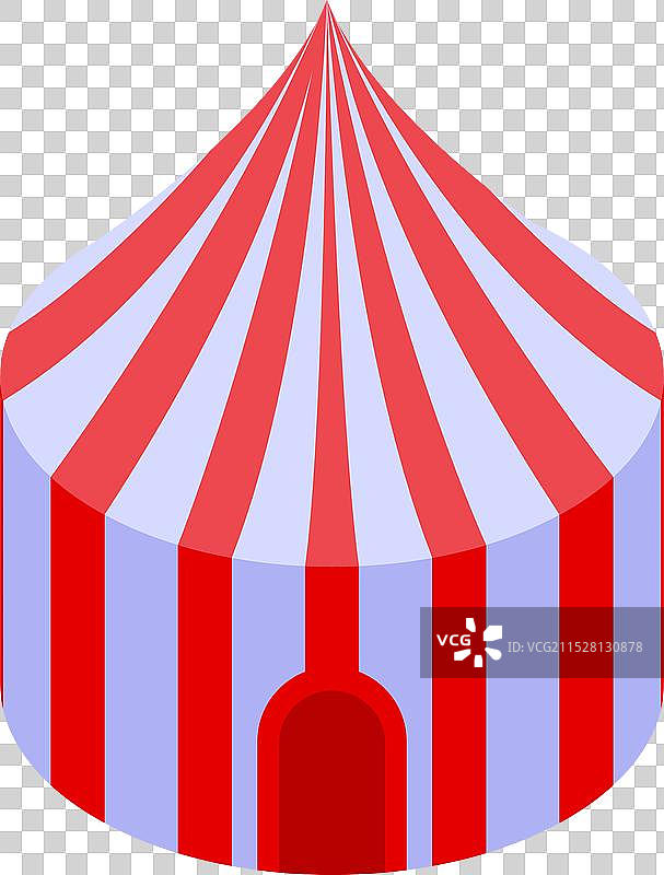 红白相间的马戏团帐篷高高耸立图片素材