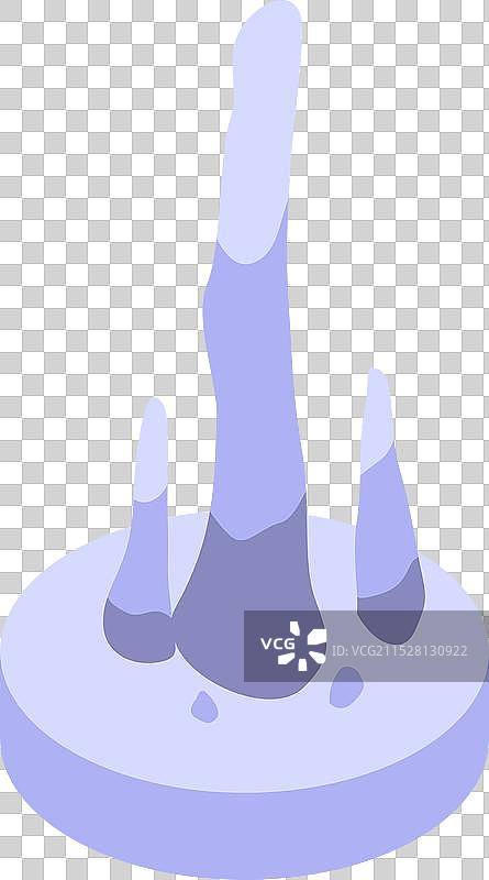 洞穴中从地面生长的石笋图片素材