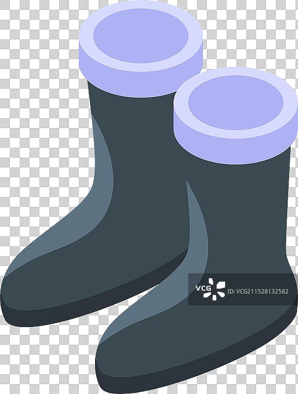 橡胶靴子在雨中保护着站立的姿势图片素材