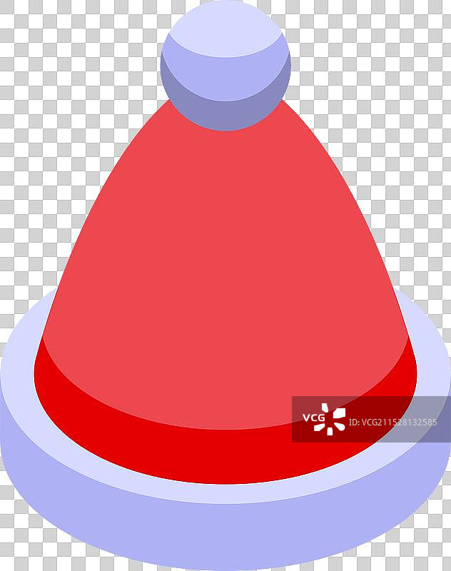 红色圣诞老人帽子放在白色背景上图片素材