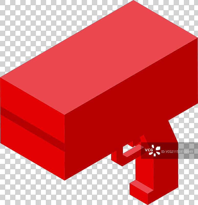 红色手枪玩具枪等距视角3D图像图片素材