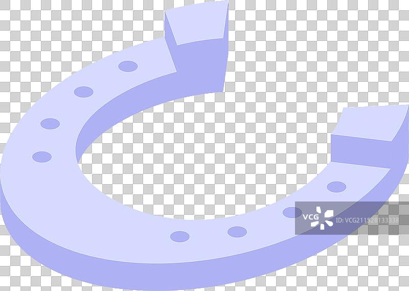 紫色马蹄铁象征着好运和财富图片素材