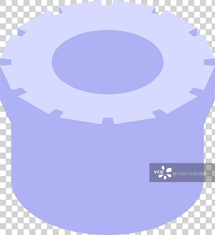 圆形堡垒的3D渲染图，带有城垛图片素材