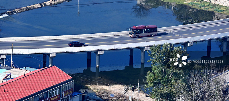 俯瞰淄博博山山村图片素材