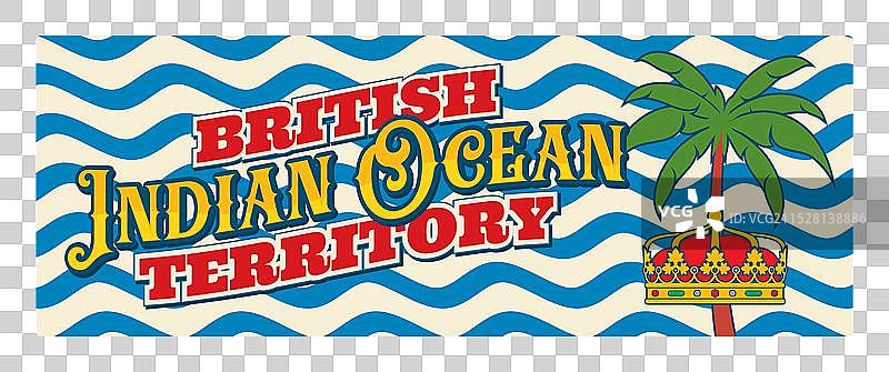 英属印度洋领地旧旅行牌照图片素材