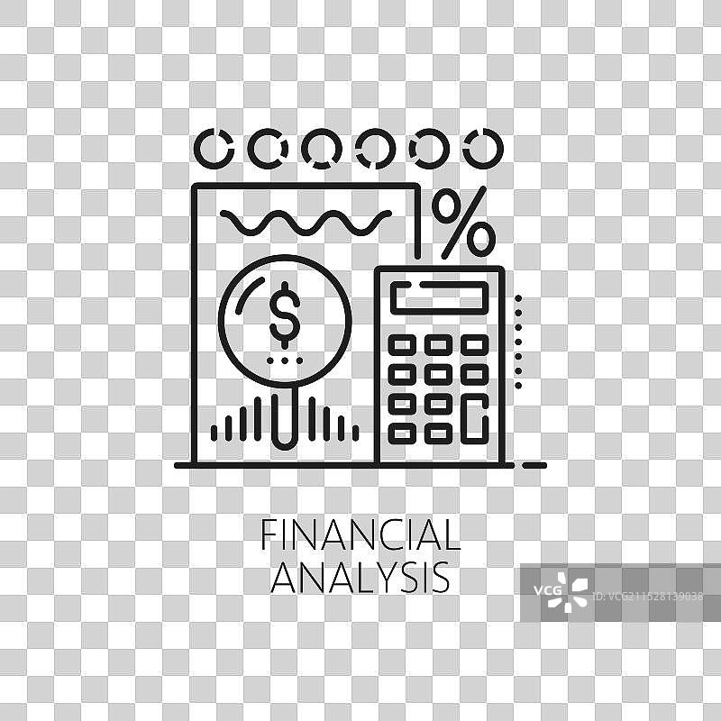 财务分析线条图标会计收入图片素材