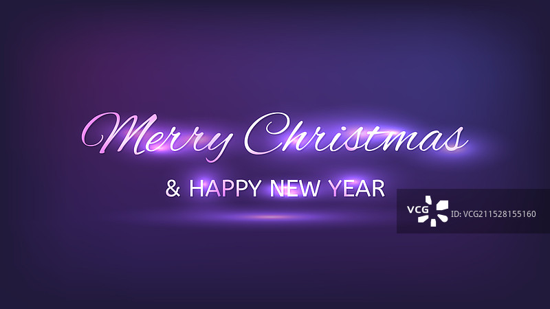圣诞快乐和新年快乐霓虹背景图片素材