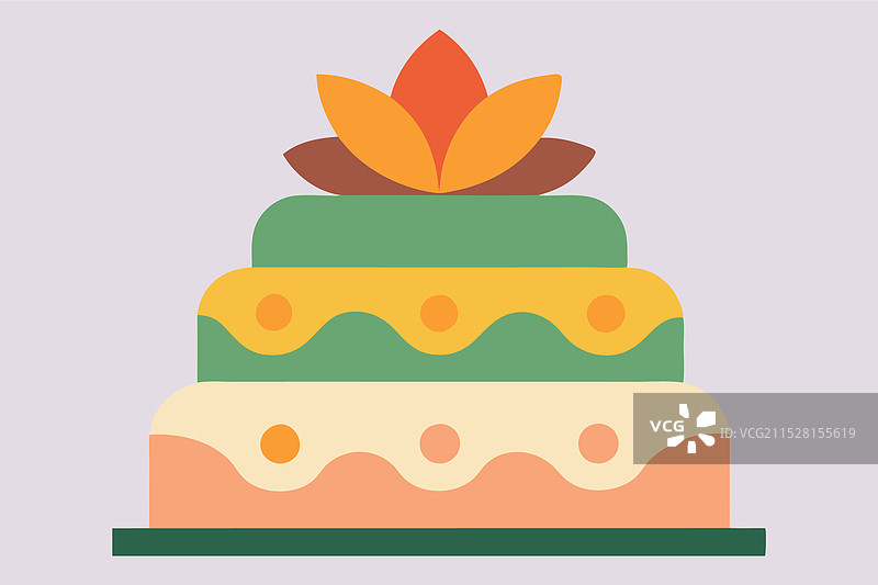 色彩缤纷的分层蛋糕几何设计图片素材