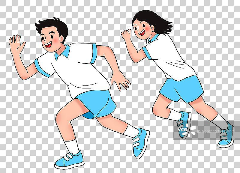 校运会冲线奔跑赛跑比赛的学生图片素材