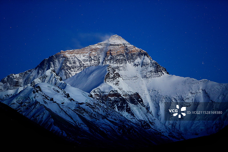 夜晚 珠穆朗玛峰 Mount Qomolangma图片素材