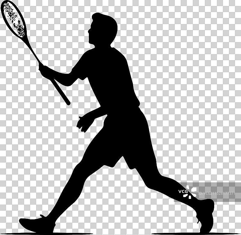 羽毛球运动员剪影图片素材