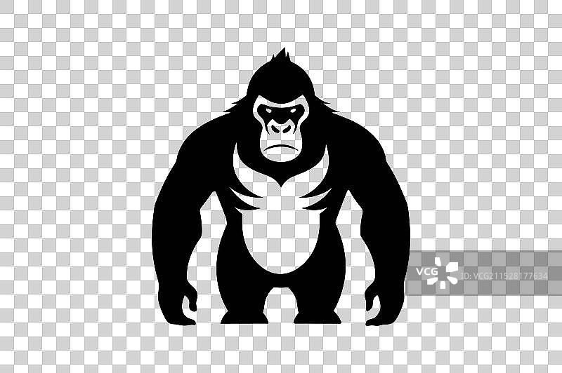 大猩猩轮廓与大脚怪图片素材