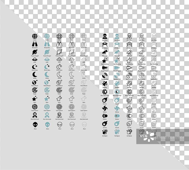 25 个天文学图标图片素材