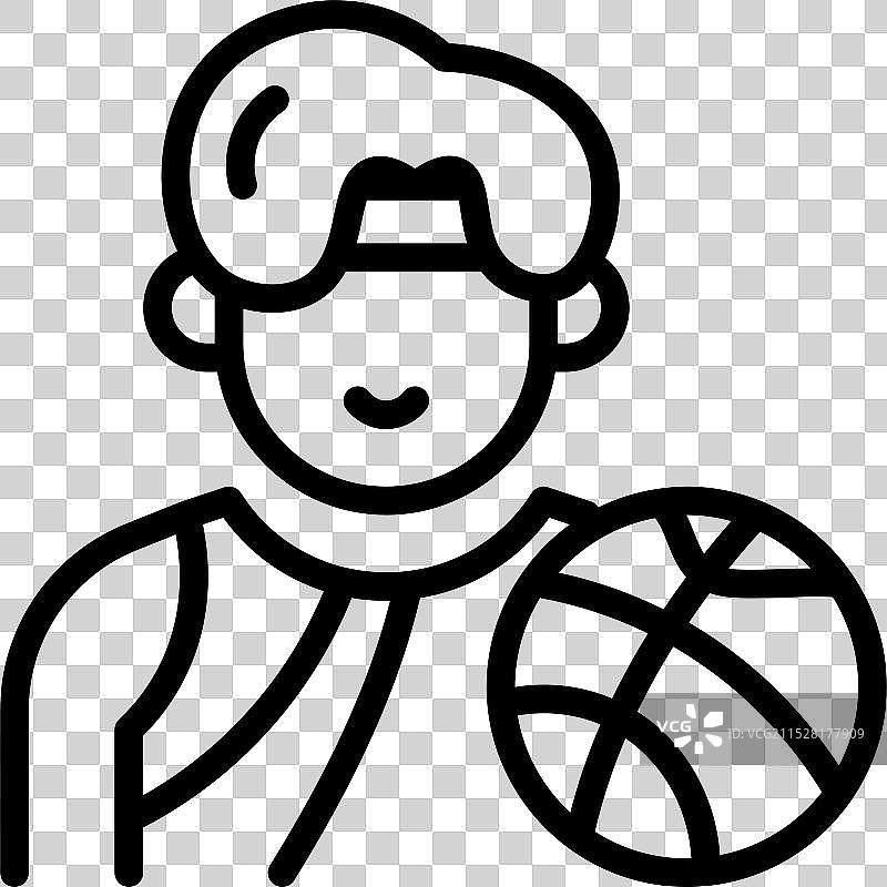 篮球运动员图标图片素材