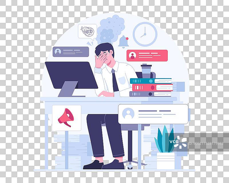 情感疲惫概念图片素材