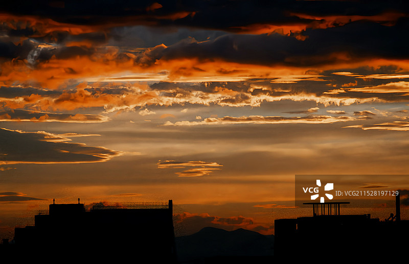 夕阳西下图片素材