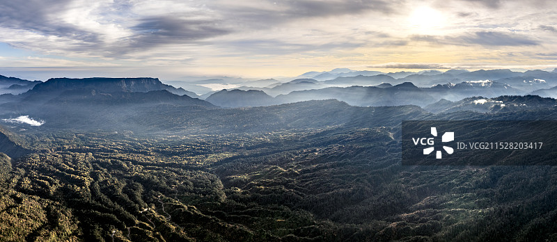 大熊猫国家公园四川荥经龙苍沟森林公园秋色彩林图片素材