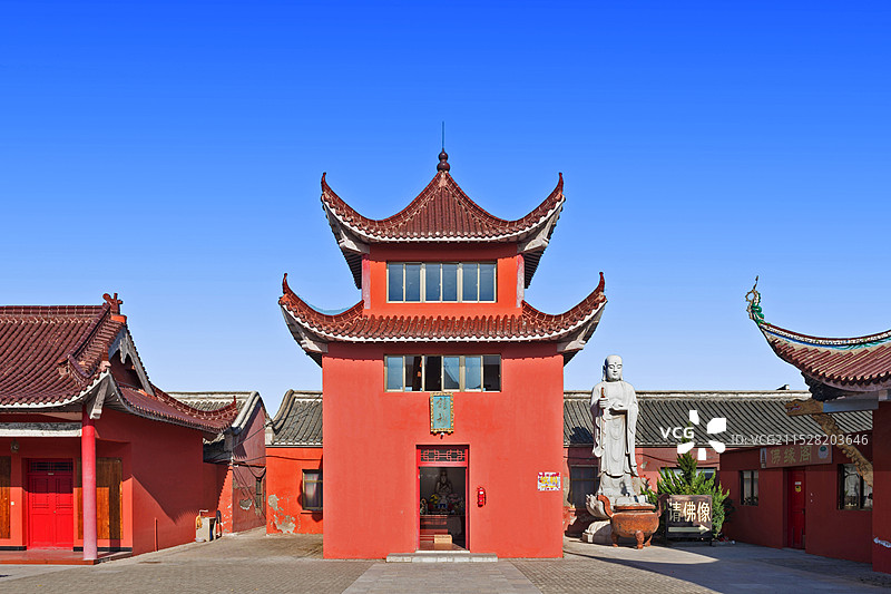 江苏淮安，闻思寺。图片素材