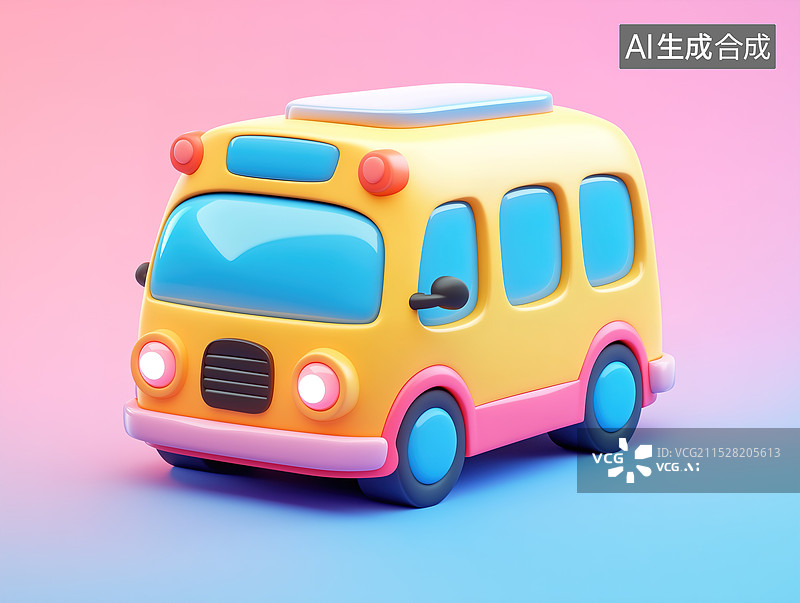 【AI数字艺术】儿童玩具卡通玩具车图片素材