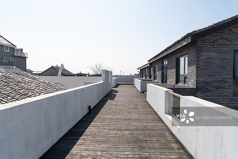 现代建筑阳台地面地板图片素材