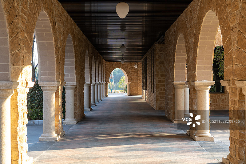 古典欧式建筑走廊图片素材