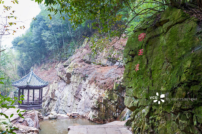 浙江省长兴-大唐贡茶院  竹海  古道古迹  月亮湾夜景图片素材