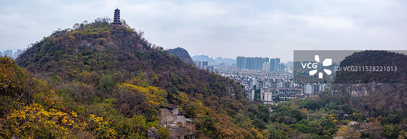 柳州 文慧桥 柳州文庙 国泰大厦 观瀑广场 登台亭 文昌塔图片素材