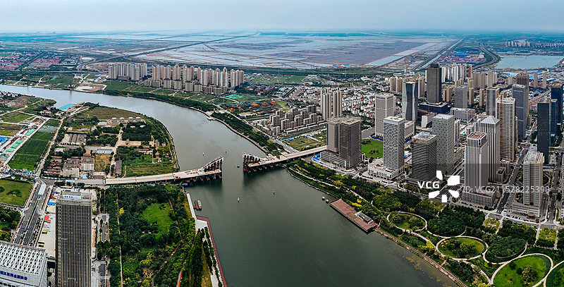 天津 滨海新区 天津港 周大福   中心商务区 紫云公园图片素材