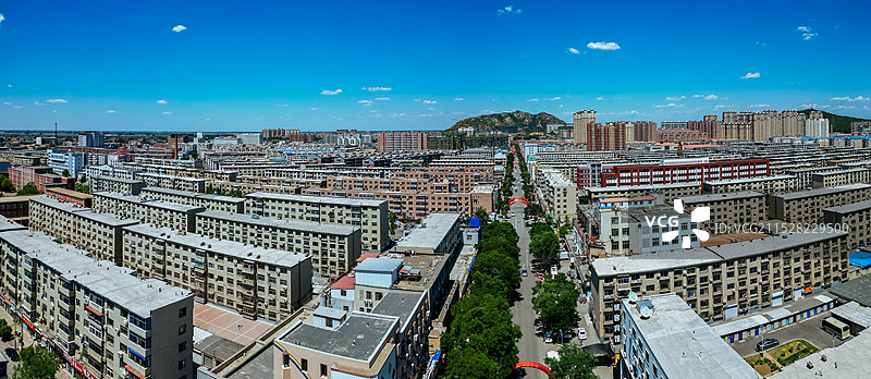 辽阳县 地标 航拍 辽鞍路 首山公园图片素材