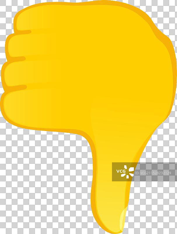 黄色的竖起大拇指的手势表情符号图片素材