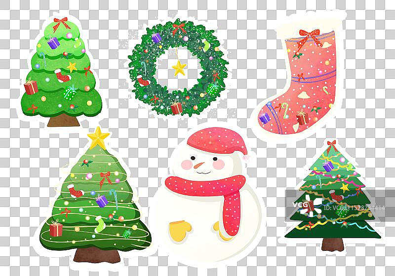 圣诞节元素合集图片素材