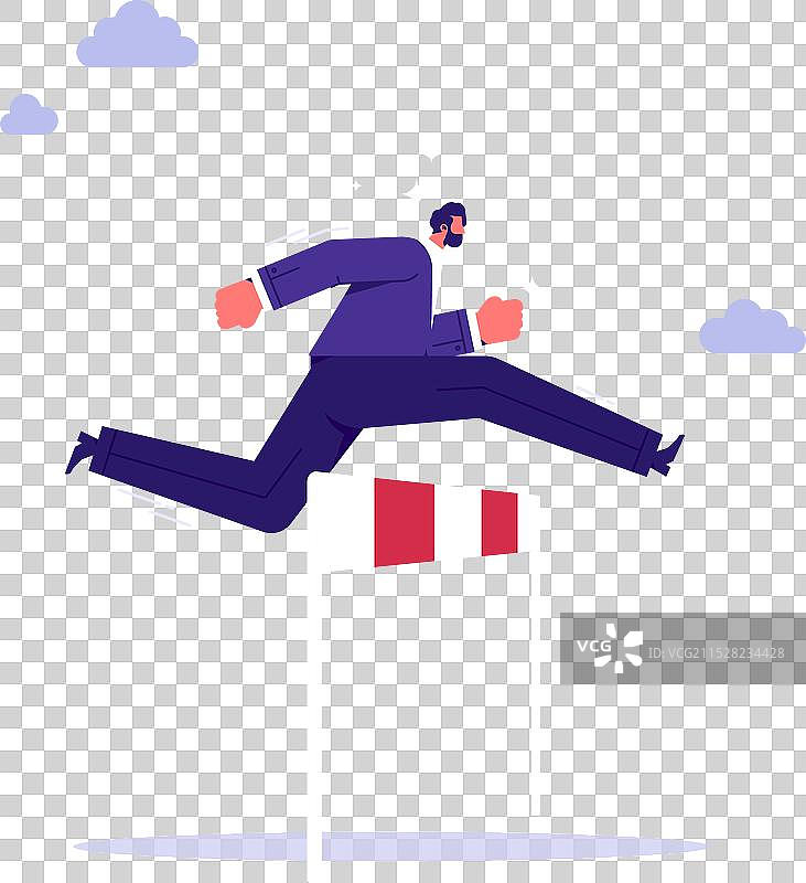 克服障碍与成功的概念图片素材