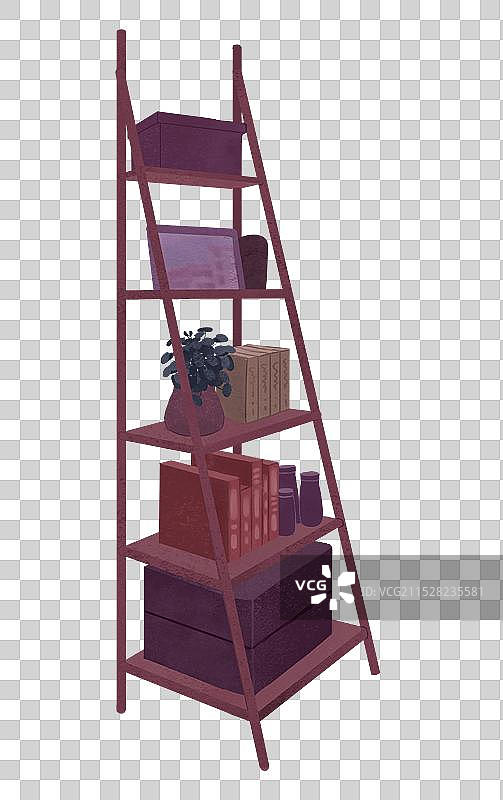 放满物品盒子书籍折叠置物架书架柜子图片素材