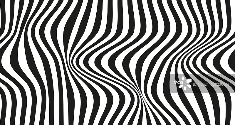光学艺术波浪无缝图案条纹线图片素材