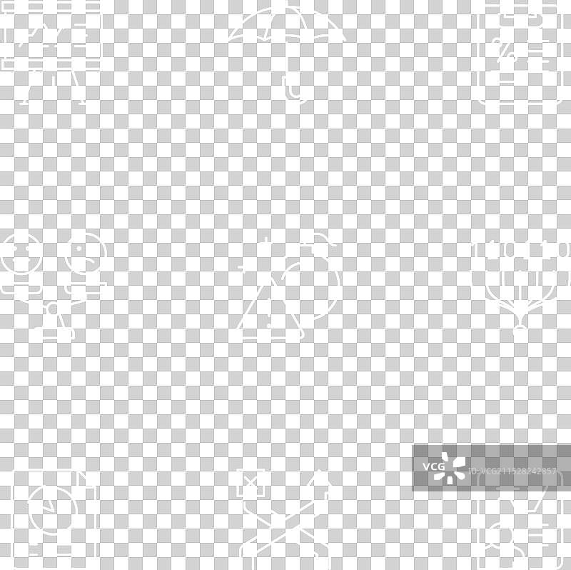 风险管理的线条图标集图片素材