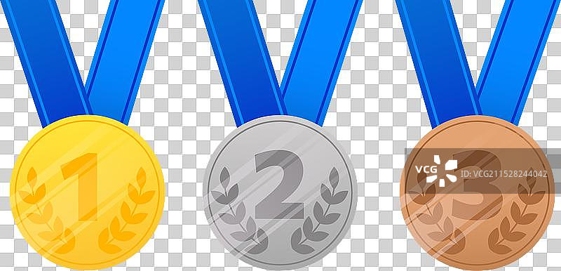 金牌、银牌、铜牌、第一名、第二名、第三名图片素材