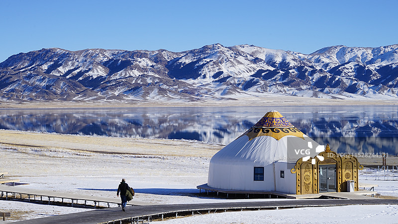 赛里木湖帐篷酒店图片素材