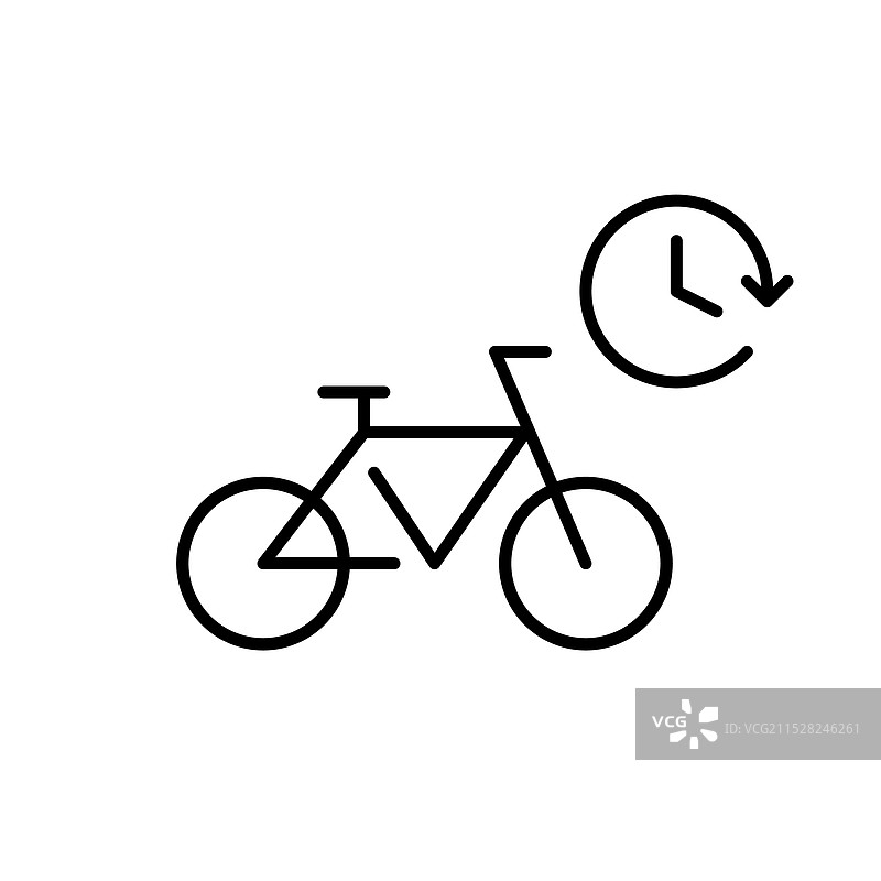 自行车按小时租赁服务像素完美图标图片素材