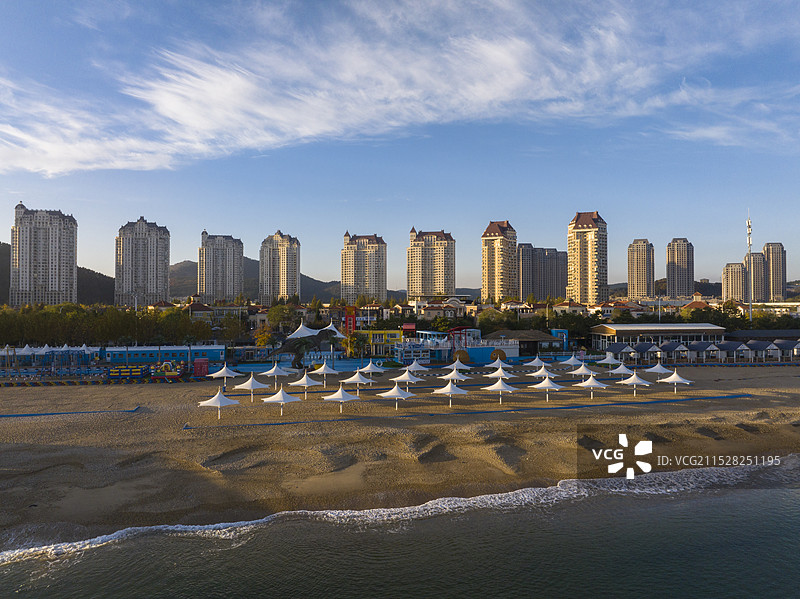 航拍大连塔河湾景色图片素材