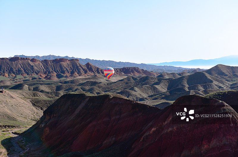 甘肃省张掖市七彩丹霞景区航拍图片素材