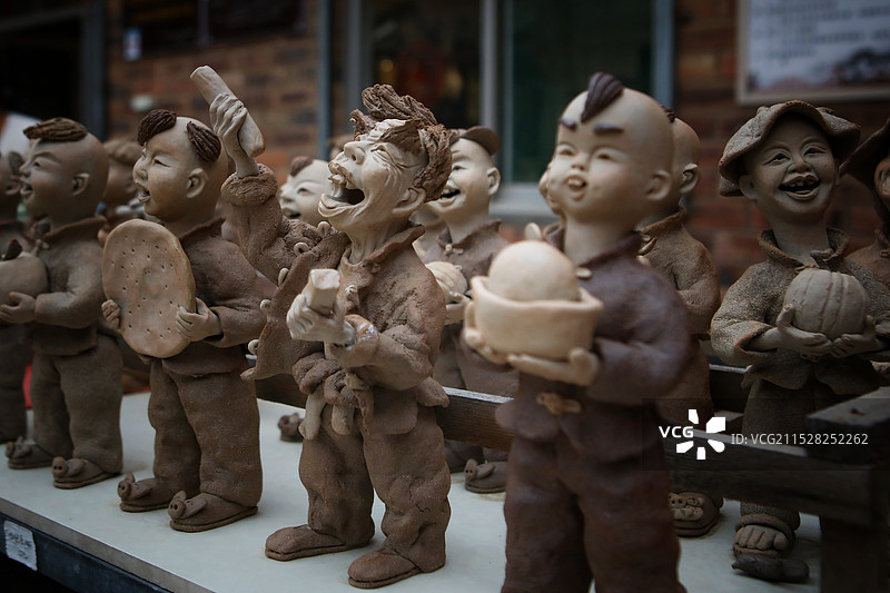 陕西铜川陈炉古镇 陶瓷作品图片素材