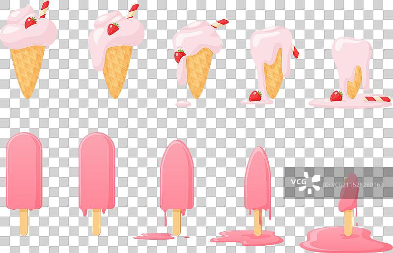 融化的冰淇淋动画序列集图片素材
