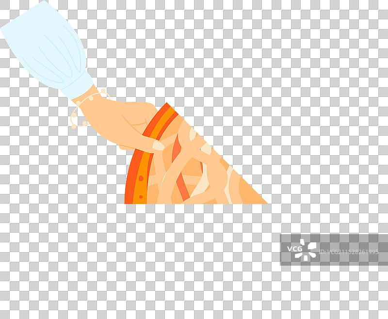 厨师用手挤压新鲜橙汁图片素材