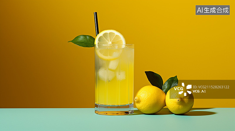 【AI数字艺术】柠檬水图片素材
