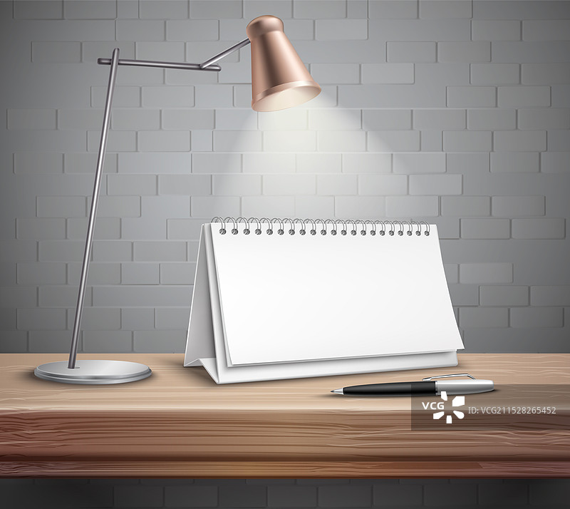 桌面上的空白日历概念图片素材