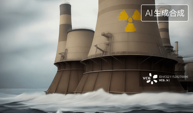 【AI数字艺术】核电站的警示图片素材