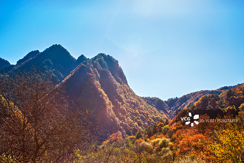 秦岭秋色——分水岭图片素材