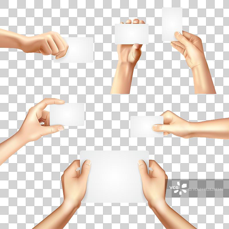手握空白卡片的海报图片素材
