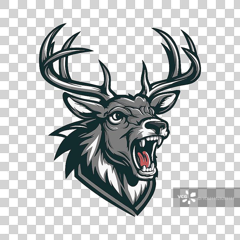 白色背景上的鹿设计角色标志图片素材